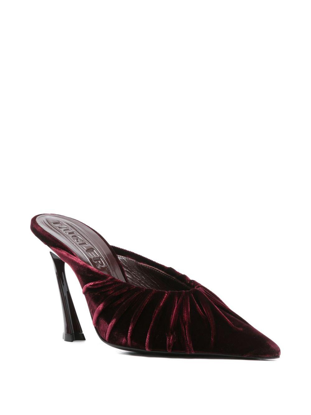 Mules con ruches in bordeaux Mugler - donna 