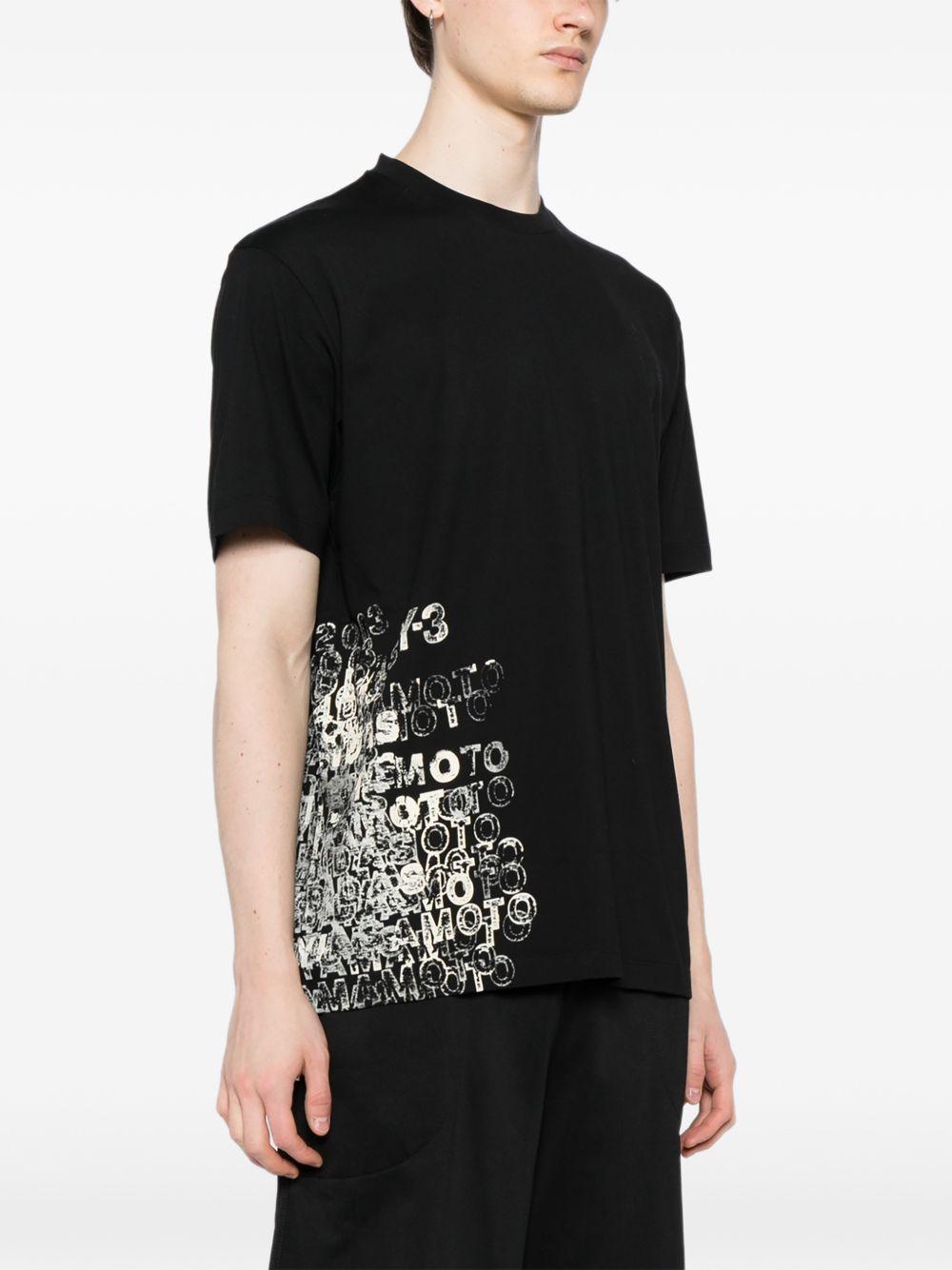 T-shirt GFX in nero Y-3 - uomo 