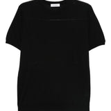 T-shirt girocollo in nero Kangra - uomo 