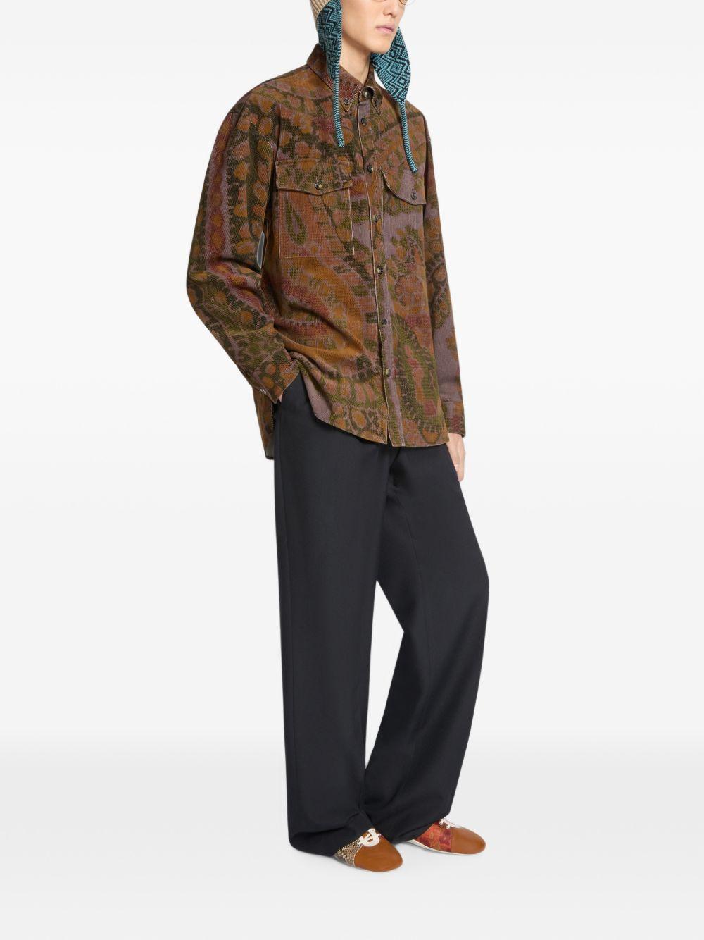 Camicia con stampa all-over multicolore 