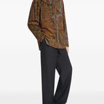 Camicia con stampa all-over multicolore 