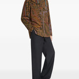 Camicia con stampa all-over multicolore 