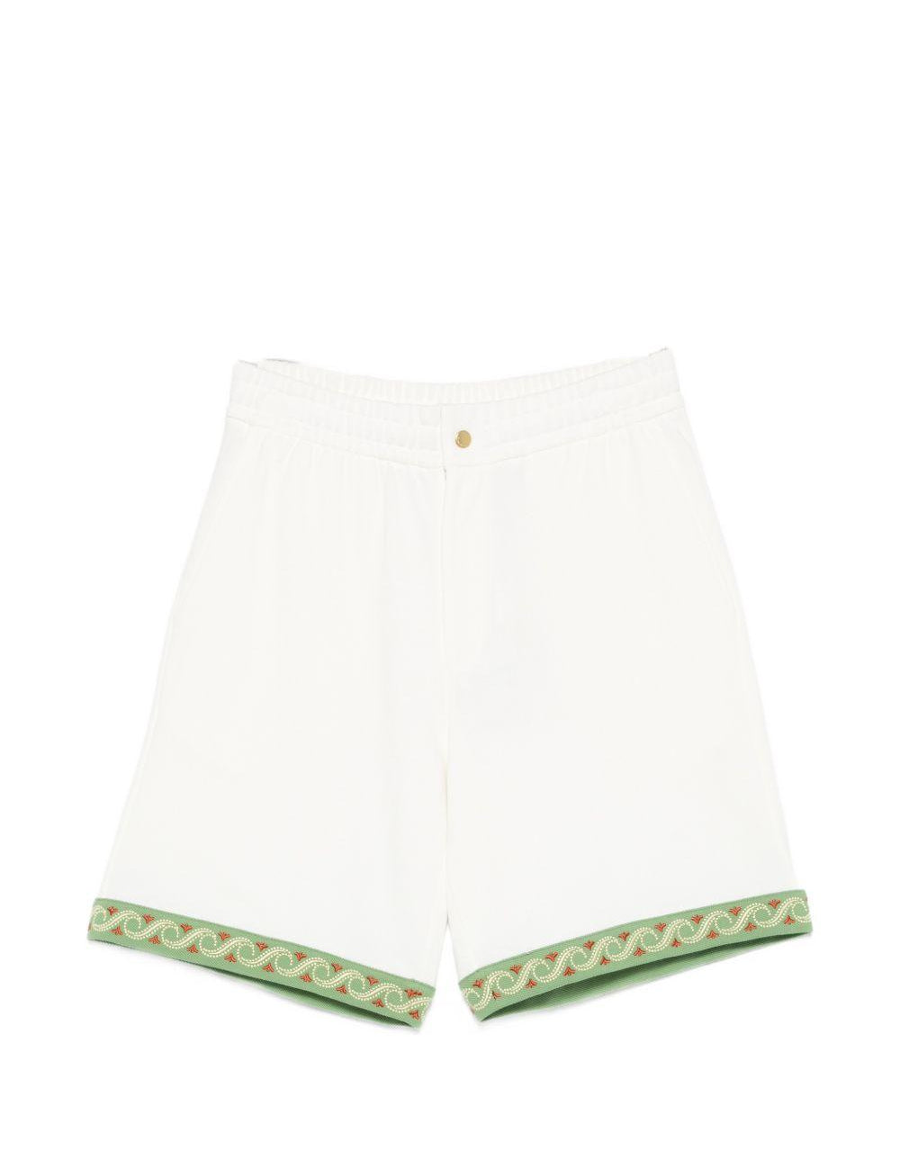 Pantaloncini con bordi ricamati in bianco Drole de monsieur - uomo 