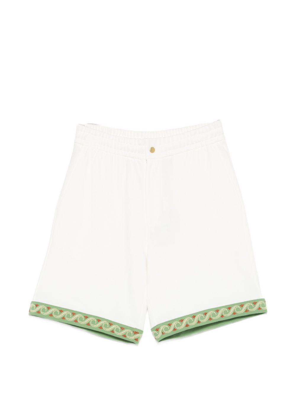 Pantaloncini con bordi ricamati in bianco Drole de monsieur - uomo 