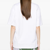 T-shirt con grafica al lampone in bianco Ganni - donna 