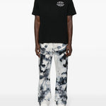 T-shirt a maniche corte con logo  in nero 