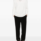 T-shirt a maniche lunghe in bainco Yohji yamamoto - uomo 