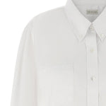 Camicia di cotone a maniche lunghe cheers in bianco Dries van noten - donna 