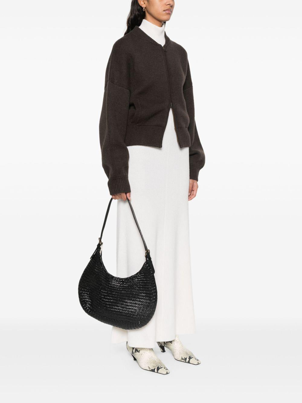 Borsa a spalla Luna Mezza in nero Dragon Diffusion - donna 