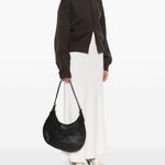Borsa a spalla Luna Mezza in nero Dragon Diffusion - donna 
