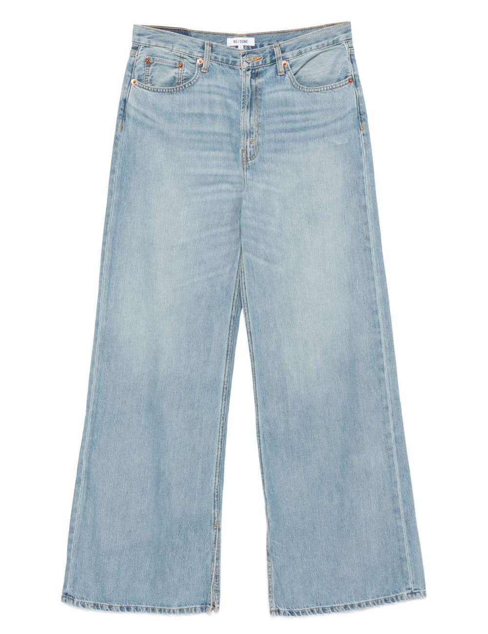 Jeans a gamba ampia con cinque tasche in blu Re/done - donna 