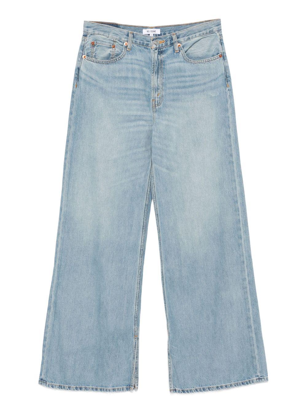 Jeans a gamba ampia con cinque tasche in blu Re/done - donna 