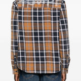 Camicia Rosebowl a maniche lunghe a quadri in marrone Ksubi - uomo 