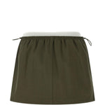 Minigonna con coulisse in vita in verde Alexander wang - donna 