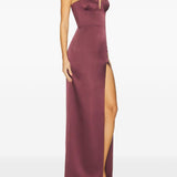 Abito bustier in crêpe di raso in viola Alex perry - donna 