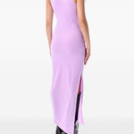 Abito midi con fiori in viola Coperni - donna 