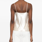 Blusa con scollo a V in avorio Alberta Ferretti - donna 
