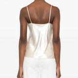 Blusa con scollo a V in avorio Alberta Ferretti - donna 