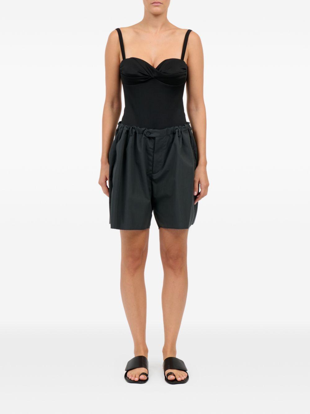 Shorts con pieghe in grigio Mm6 maison margiela - donna 