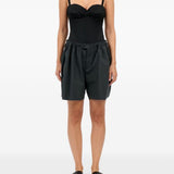 Shorts con pieghe in grigio Mm6 maison margiela - donna 