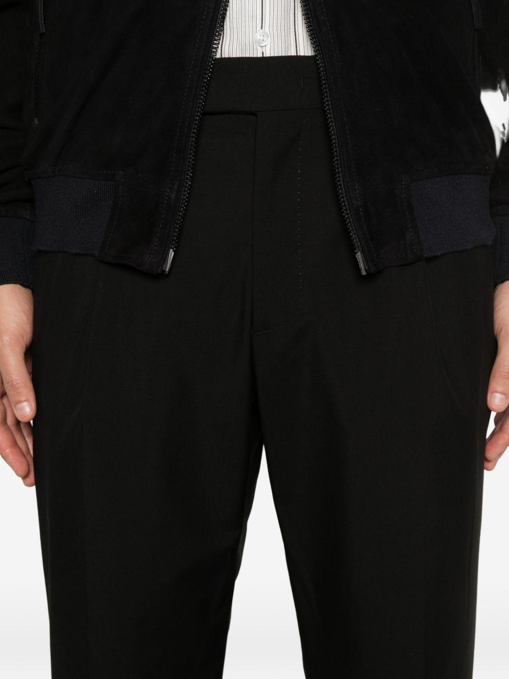 Pantaloni a pieghe albert in nero Grayed - uomo 