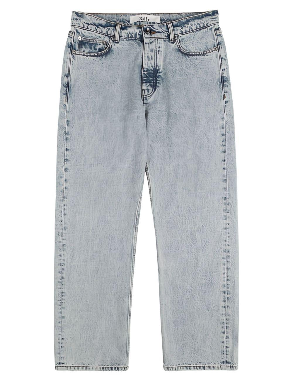 Jeans con bottoni in grigio Sefr - uomo 