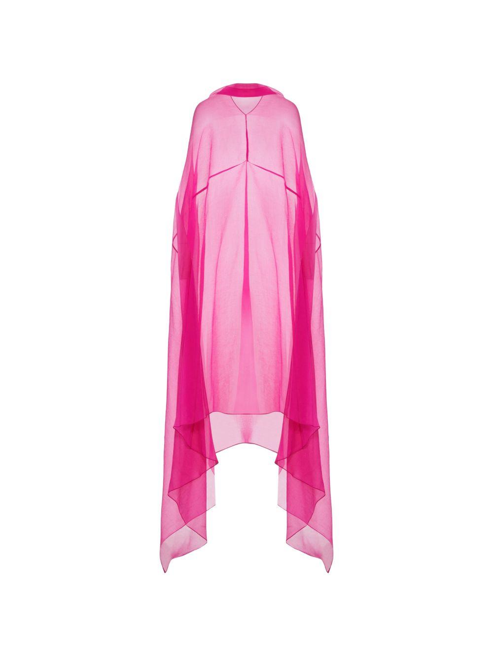 Abito in chiffon di seta drappeggiato ducy in rosa Dries van noten - donna 