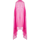 Abito in chiffon di seta drappeggiato ducy in rosa Dries van noten - donna 