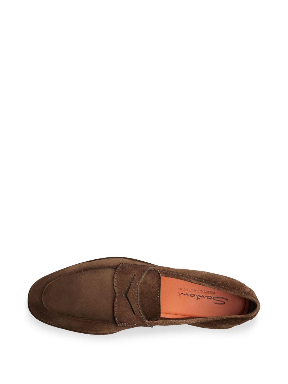 Mocassini penny Carlo in marrone Santoni - uomo 