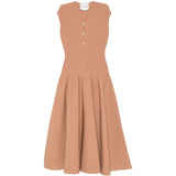 Abito midi con desigh svasato in marrone Roland mouret - donna 