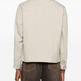 Giacca-camicia con tasca in beige Carrer - unisex 