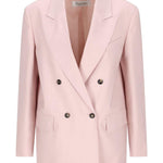 Blazer doppiopetto in lana, mohair e seta ombrosa in rosa Maxmara - donna 