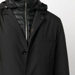 Cappotto Redon-SKT con cappuccio in nero MOORER - uomo 