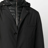 Cappotto Redon-SKT con cappuccio in nero MOORER - uomo 