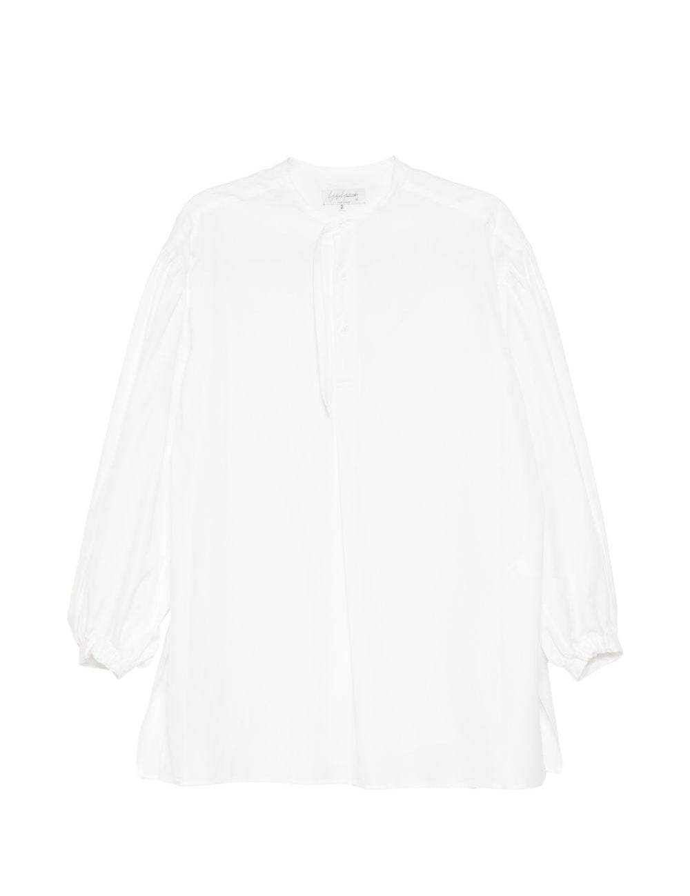 Camicia a maniche lunghe in cotone in bianco Yohji yamamoto - uomo 