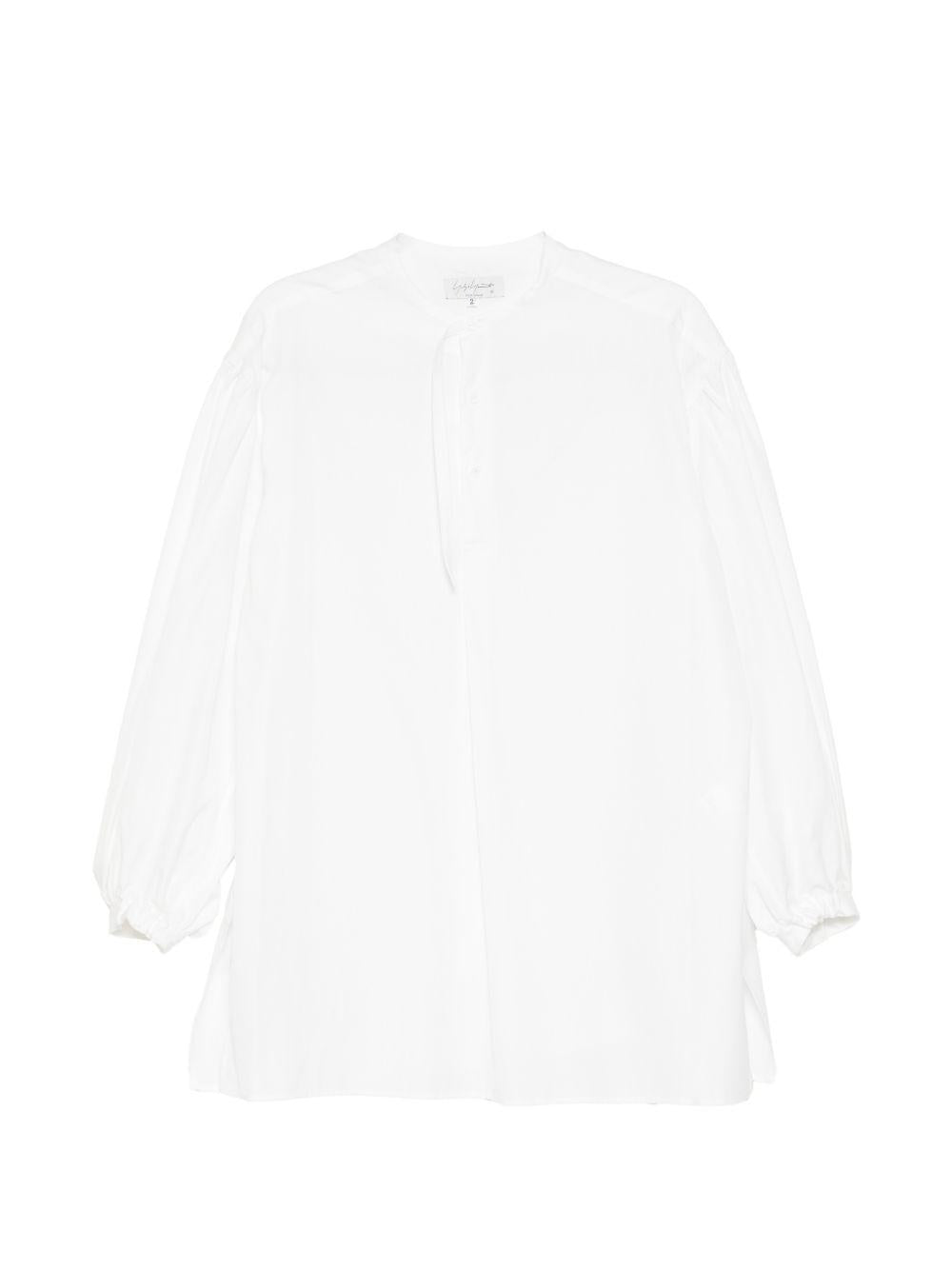 Camicia a maniche lunghe in cotone in bianco Yohji yamamoto - uomo 