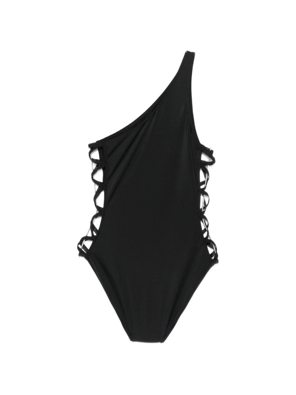 Costume da bagno monospalla in nero Norma kamali - donna 