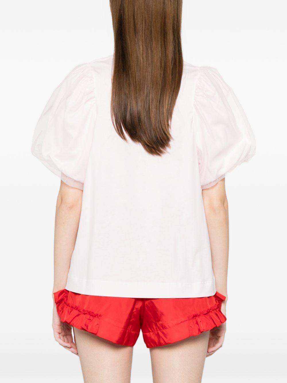 T-shirt con maniche a palloncino in rosa Simone rocha - donna 