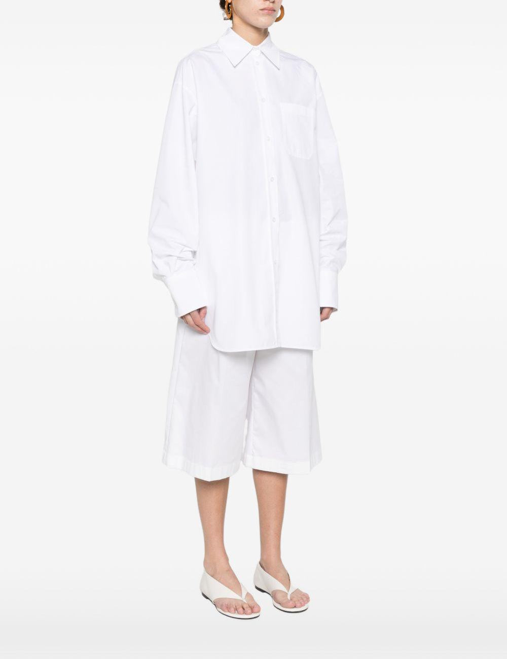 Camicia plissettata nespola in bianco Maxmara sportmax - donna 