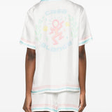 Camicia con stampasul retro in bianco Casablanca - donna 