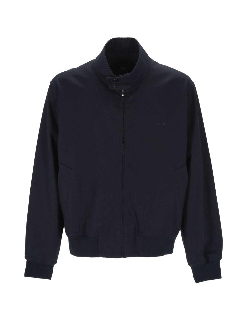 Giacca a zip in blu navy 