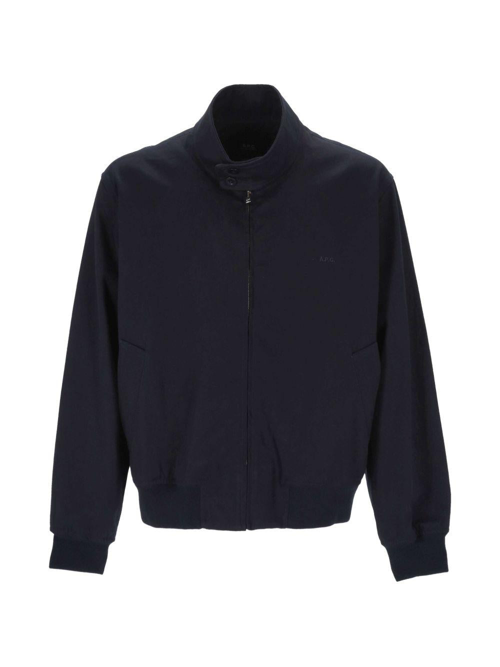 Giacca a zip in blu navy 