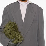 Giacca con cintura bless in grigio Dries van noten - donna 