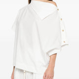Top Issa a maniche corte in bianco Soeur - donna 