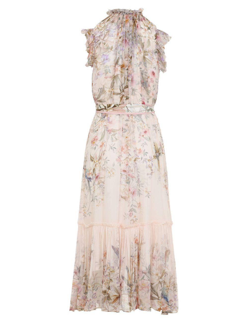 Abito midi con stampa floreale in crema Zimmermann - donna 