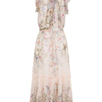 Abito midi con stampa floreale in crema Zimmermann - donna 