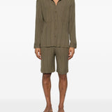 Camicia con tasca e bottoni in verde Gongdid design - uomo 