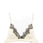 Top con bordo in pizzo in beige  Rotate x love stories - donna 