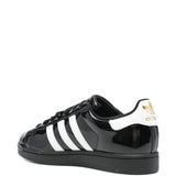 Sneakers superstar II con finitura lucida in nero 