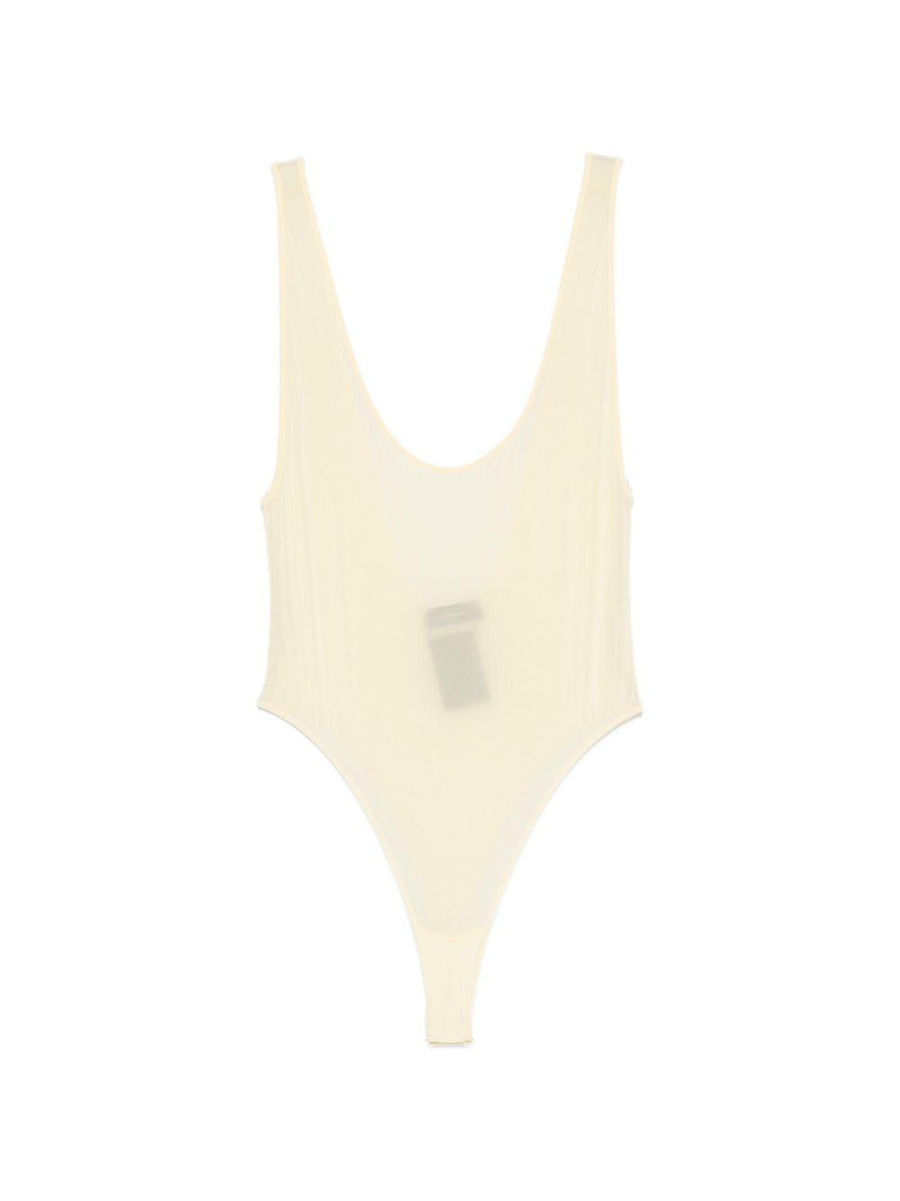 Body semi trasparente in giallo Wardrobe.Nyc - donna 